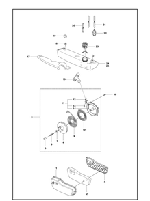 Fuel Tank 2 Diagram and Parts List for 356BT  Husqvarna Leaf Blower / Vacuum