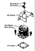 Part Location Diagram of 501786201 Husqvarna Cylinder Cover