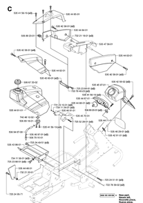 Part Location Diagram of 535446301 Husqvarna Control Cap Outer