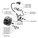 Ignition System Diagram and Parts List for 250RX 1994-10 Husqvarna Brush Cutter