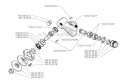 Bevel Gear Diagram and Parts List for 250RX 1997-08 Husqvarna Brush Cutter
