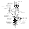 Carburetor Details Diagram and Parts List for 250RX 1997-08 Husqvarna Brush Cutter