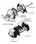 Muffler Diagram and Parts List for 250R 1994-10 Husqvarna Brush Cutter