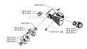 Bevel Gear Diagram and Parts List for 250R 1994-10 Husqvarna Brush Cutter
