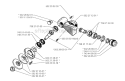 Bevel Gear Diagram and Parts List for 250R 1995-10 Husqvarna Brush Cutter
