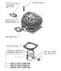 Part Location Diagram of 502173901 Husqvarna Piston