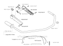 Handle  Controls Diagram and Parts List for 250R 2001-05 Husqvarna Brush Cutter