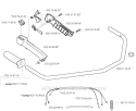 Handle  Controls Diagram and Parts List for 250R 2006-01 Husqvarna Brush Cutter