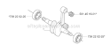 Crankshaft Diagram and Parts List for 250R 2006-01 Husqvarna Brush Cutter