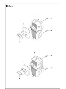 Muffler Diagram and Parts List for 355FXT  Husqvarna Brush Cutter