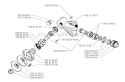 Bevel Gear Diagram and Parts List for 252RX 1997-08 Husqvarna Brush Cutter