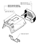 Cylinder Cover Diagram and Parts List for 252RX 1999-04 Husqvarna Brush Cutter