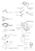 Accessories 1 Diagram and Parts List for 252RX 2001-05 Husqvarna Brush Cutter