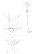 Fuel Tank Diagram and Parts List for 253RJ 2009-04 Husqvarna Brush Cutter