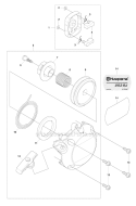 Starter Diagram and Parts List for 253RJ 2009-04 Husqvarna Brush Cutter