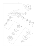 Bevel Gear Diagram and Parts List for 253RJ 2009-04 Husqvarna Brush Cutter