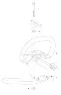 Handle Diagram and Parts List for 253RJ 2011-08 Husqvarna Brush Cutter