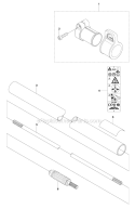 Shaft Diagram and Parts List for 253RJ 2011-08 Husqvarna Brush Cutter
