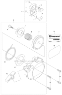 Starter Diagram and Parts List for 253RJ 2011-08 Husqvarna Brush Cutter