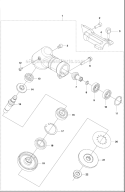 Bevel Gear Diagram and Parts List for 253R 2011-08 Husqvarna Brush Cutter