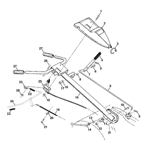 Handle Assembly Diagram and Parts List for 550CRTH (954140064-B)(1999-03) Husqvarna Tiller