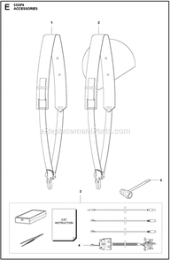 Accessories Diagram and Parts List for 530IP4  Husqvarna Lawn Tractor Accessories