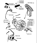 Page F Diagram and Parts List for 254 1986-04 Husqvarna Chainsaw