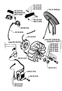 Page F Diagram and Parts List for 254 1992-10 Husqvarna Chainsaw
