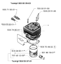 Page K Diagram and Parts List for 254 1996-01 Husqvarna Chainsaw