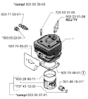 Part Location Diagram of 503552201 Husqvarna Cylinder Plug