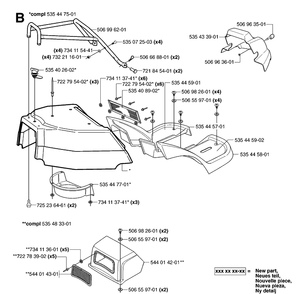 Cover 2 Diagram and Parts List for PR18AWD (953536601)(2005-03) Husqvarna Lawn Mower