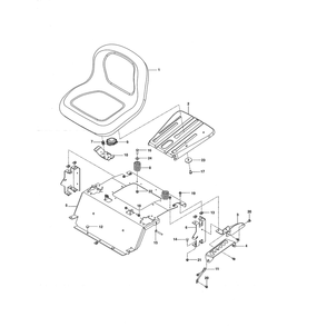 Seat Diagram and Parts List for 28982  Husqvarna Lawn Tractor