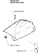 Page L Diagram and Parts List for 257 1996-01 Husqvarna Chainsaw