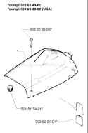 Page L Diagram and Parts List for 257 1998-03 Husqvarna Chainsaw