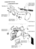 Page C Diagram and Parts List for 257 1998-03 Husqvarna Chainsaw