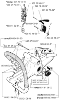 Page G Diagram and Parts List for 257 2001-09 Husqvarna Chainsaw
