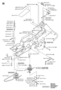 Part Location Diagram of 535450801 Husqvarna Bearing Pipe
