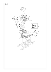 Cover Diagram and Parts List for TS112  Husqvarna Lawn Tractor