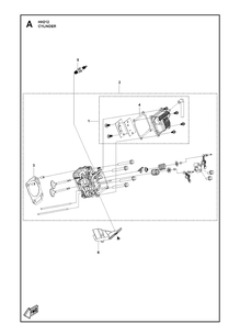 Cylinder Diagram and Parts List for 596210001 2020-05 Husqvarna Engine
