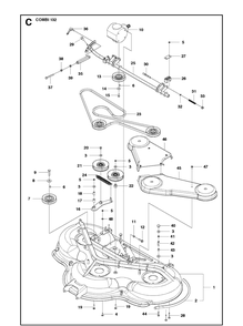 Part Location Diagram of 5789828-01 Husqvarna Deck Shell