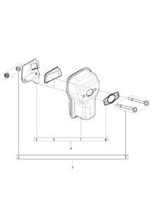 Muffler Diagram and Parts List for 120 (967067902)(20162300001-Current) Husqvarna Chainsaw