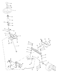 Steering Assembly Diagram and Parts List for YTH1542XP (954567253-A)(2001-01) Husqvarna Lawn Tractor