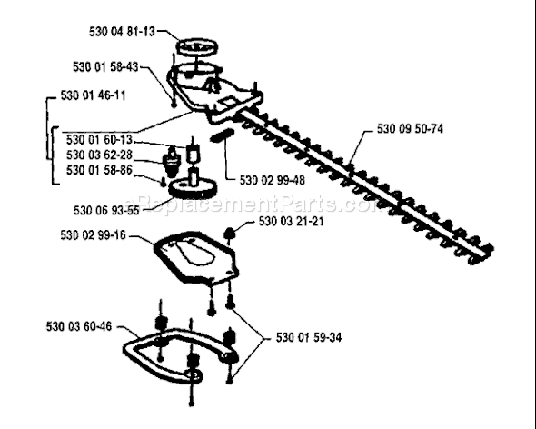 Page F Diagram and Parts List for 18H 1994-04 Husqvarna Trimmer