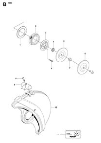 Wheels And Tires Diagram and Parts List for K960 2007-10 Husqvarna Lawn Tractor Accessories