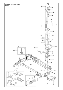 Frame Diagram and Parts List for CEORARZ43M  Husqvarna Lawn Mower