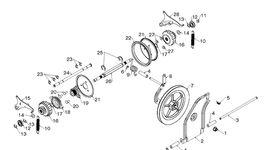 Drive 2 Diagram and Parts List for ST327 (96193012401)(2019-03) Husqvarna Snow Blower