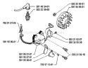 Page J Diagram and Parts List for 25R 25 R 1986-10 Husqvarna Trimmer