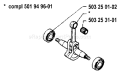 Page F Diagram and Parts List for 25R 25 R 1986-10 Husqvarna Trimmer