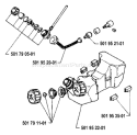 Page H Diagram and Parts List for 25R 25 R 1986-10 Husqvarna Trimmer