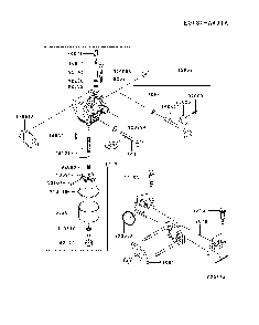 Carburetor Diagram and Parts List for YTH1542XP-96013000101  Husqvarna Lawn Tractor